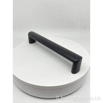 Maniglie per mobili ovali con rivestimento in polvere nera in acciaio inossidabile